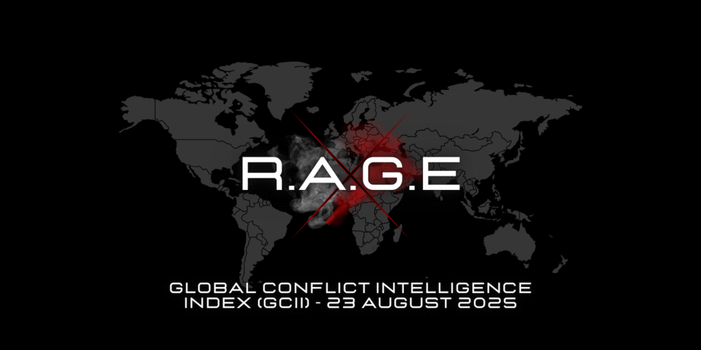 GLOBAL CONFLICT INTELLIGENCE INDEX (GCII) 15 RAGE X Global Conflict Intelligence Index GCII 23 AUGUST 2025