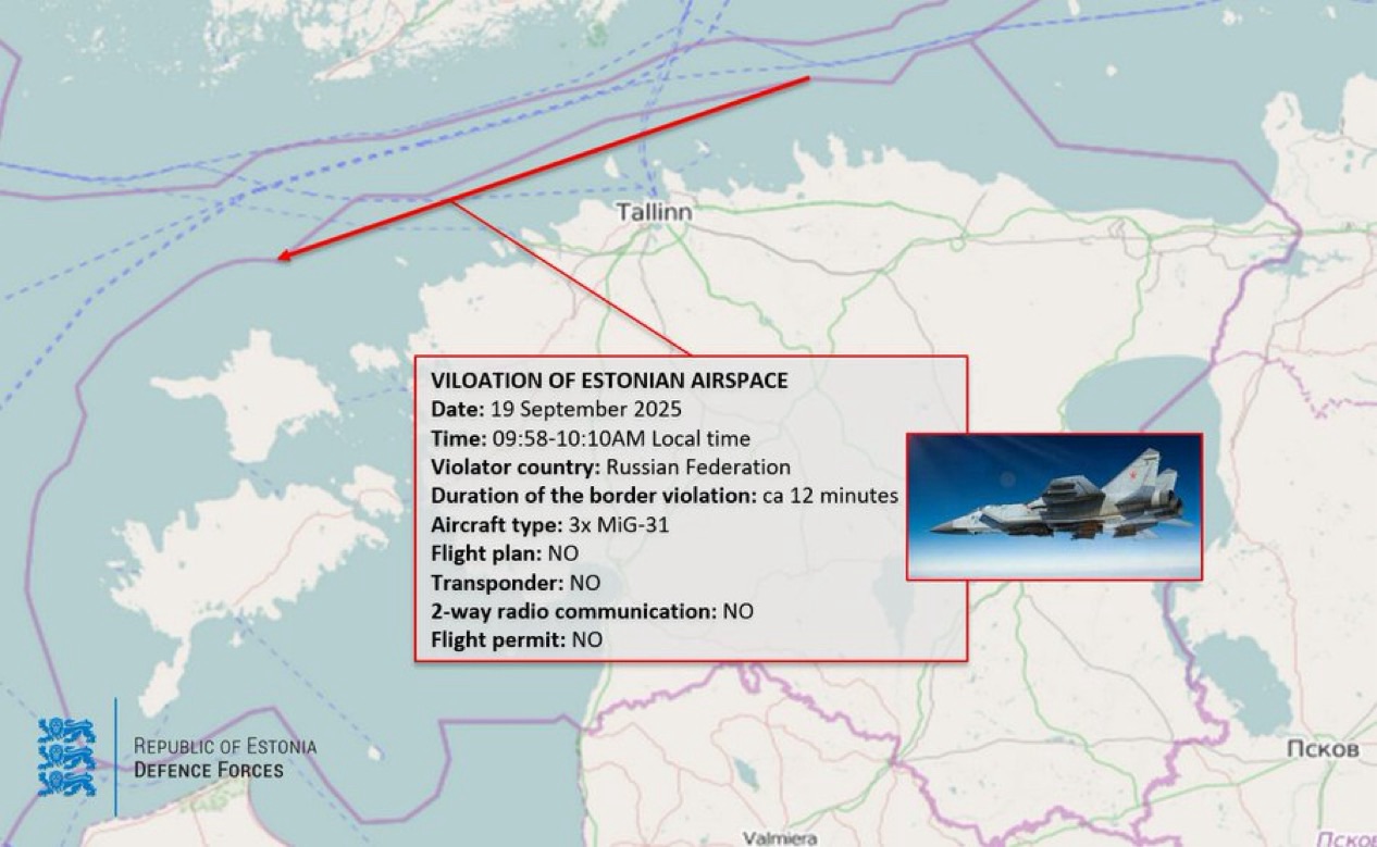 Estonia Releases Map of Russian Airspace Violation 13 img 5813