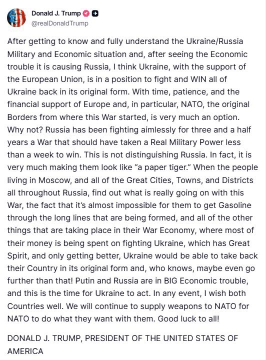 Trump Says Ukraine Can Win War, Calls Russia a "Paper Tiger" 16 img 5978