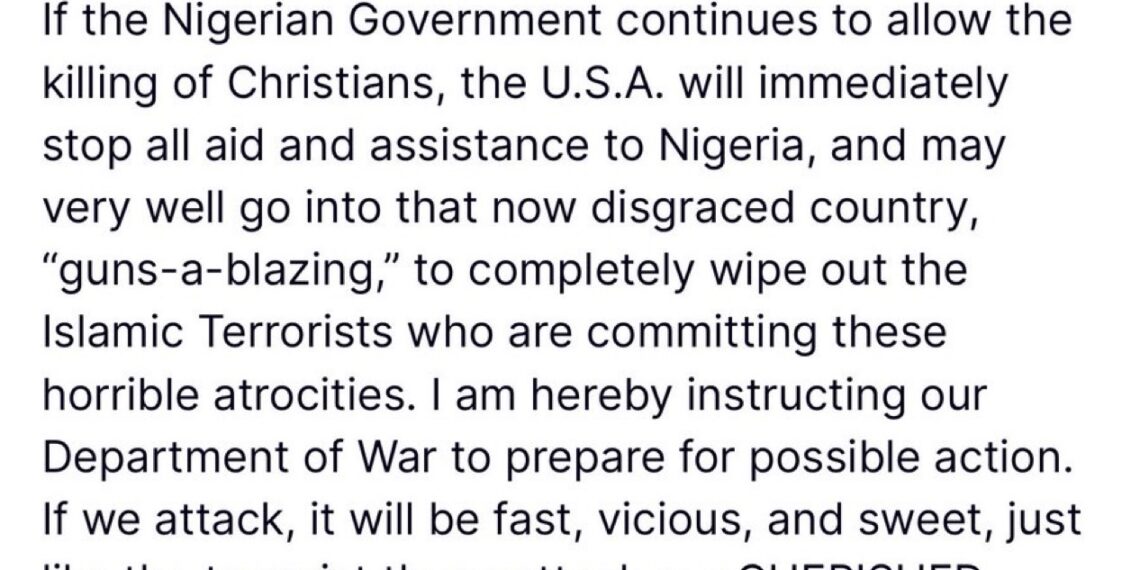 Trump Warns Nigeria Over "Slaughter of Christians," Threatens Aid Cut 14 img 7856 1
