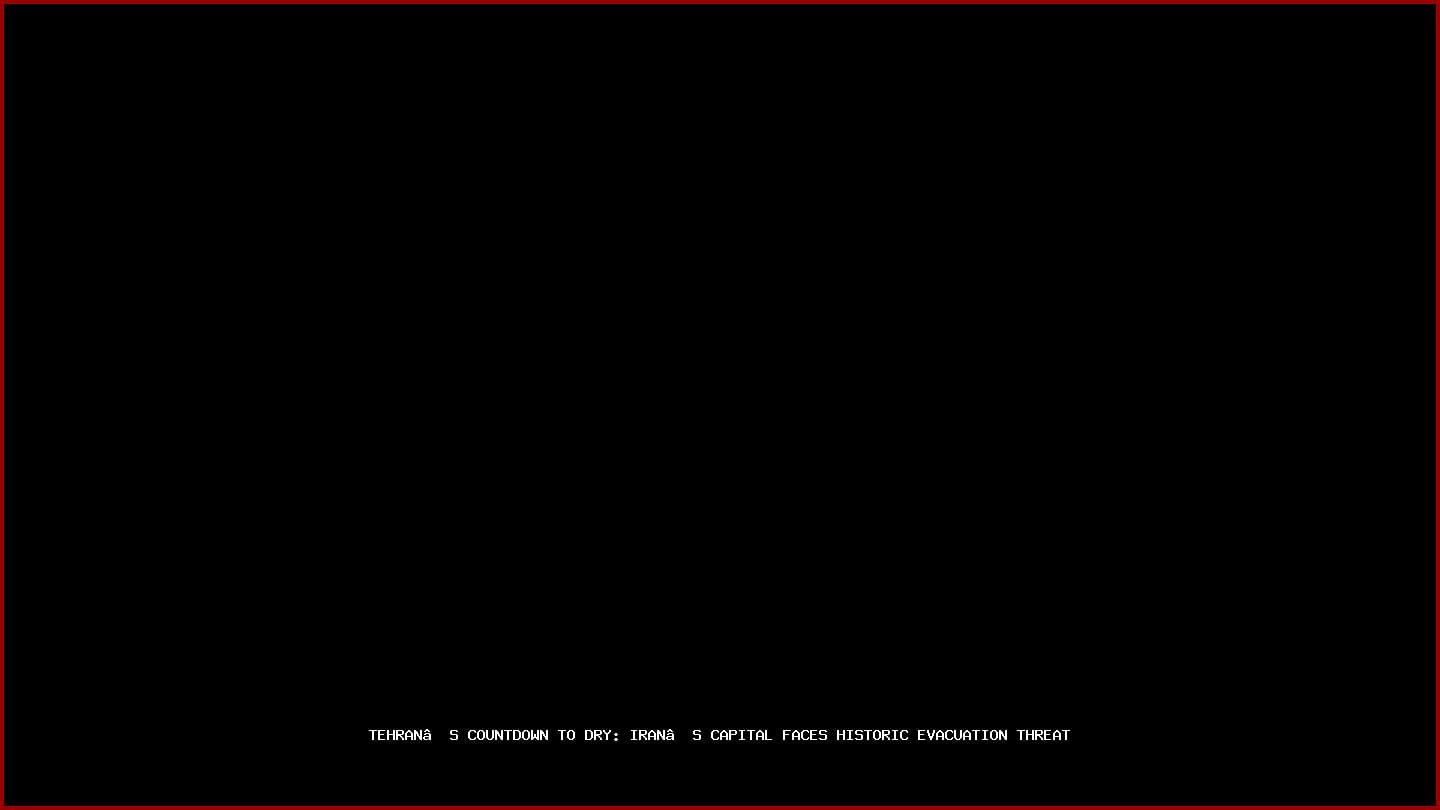 Tehran’s Countdown to Dry: Iran’s Capital Faces Historic Evacuation Threat