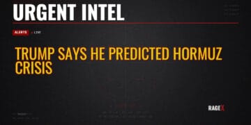 Trump Says He Predicted Hormuz Crisis