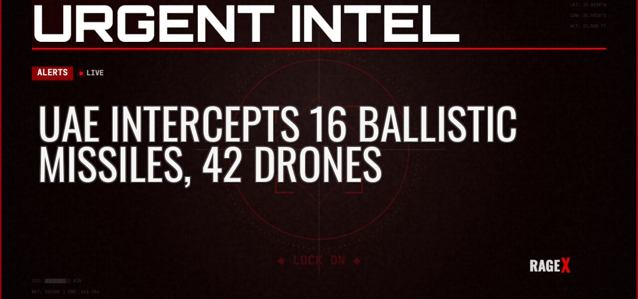 UAE Intercepts 16 Ballistic Missiles, 42 Drones