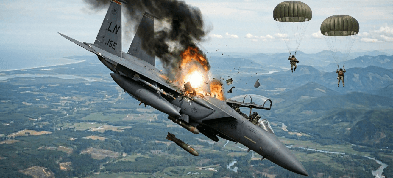 one good shot - Iran shot down and F-15e