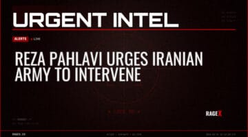 Reza Pahlavi Urges Iranian Army to Intervene — Alerts — RAGE X Intelligence