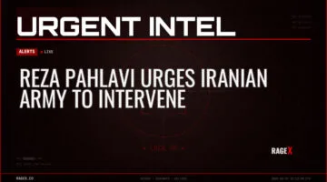 Reza Pahlavi Urges Iranian Army to Intervene — Alerts — RAGE X Intelligence
