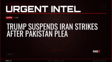 Trump Suspends Iran Strikes After Pakistan Plea — Alerts — RAGE X Intelligence