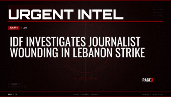 IDF Investigates Journalist Wounding in Lebanon Strike — Alerts — RAGE X Intelligence